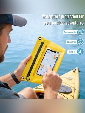 New Waterproof Yellow Tablet & Phone Dry Pouch